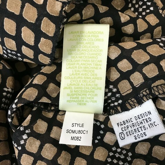 Sigrid Olsen Womens Long Sleeves Round Neck Sheer Brown Blouse Top Size 6 - Picture 5 of 7